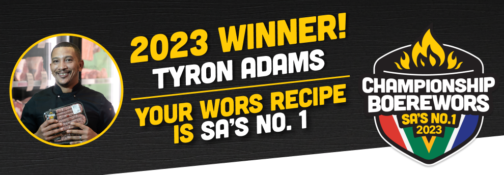 Wellington’s Tyron Adams crowned 2023 Boerewors Champion! 